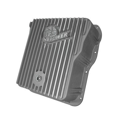 ~(16 lbs. 17X13X7)~ aFe Power Transmission Pan Raw w/ Machined Fins GM Diesel Trucks 01-19 V8-6.6L (td) LB7/LLY/LBZ/LMM/LML/L5P