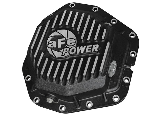 ~(11 lbs. 16X15X6)~ Pro Series Rear Differential Cover Black w/ Machined Fins Ford Diesel Trucks 17-19 V8-6.7L (td)