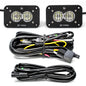 ~(3 lbs. 8X8X8)~ Flush Mount LED Light Pod Kit Wide Cornering Pair S2 Pro Baja Designs
