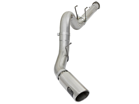 ~(67 lbs. 49X23X13)~ ATLAS 5 IN Aluminized Steel DPF-Back Exhaust System w/Polished Tip Ford Diesel Trucks 17-19 V8-6.7L (td)