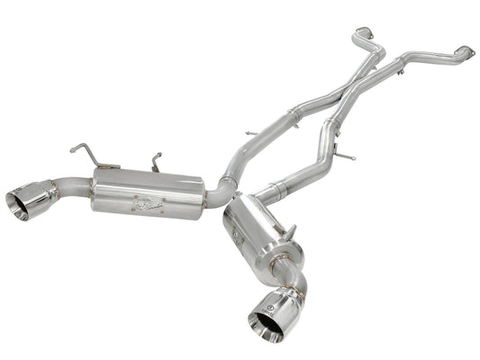 Takeda 2-1/2in 304 Stainless Steel Cat-Back Exhaust System Nissan 370Z 09-20 V6-3.7L