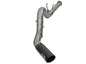 ~(46 lbs. 60X19X14)~ Large Bore-HD 5 IN 409 Stainless Steel DPF-Back Exhaust System w/Black Tip Ford Diesel Trucks 17-20 V8-6.7L (td)