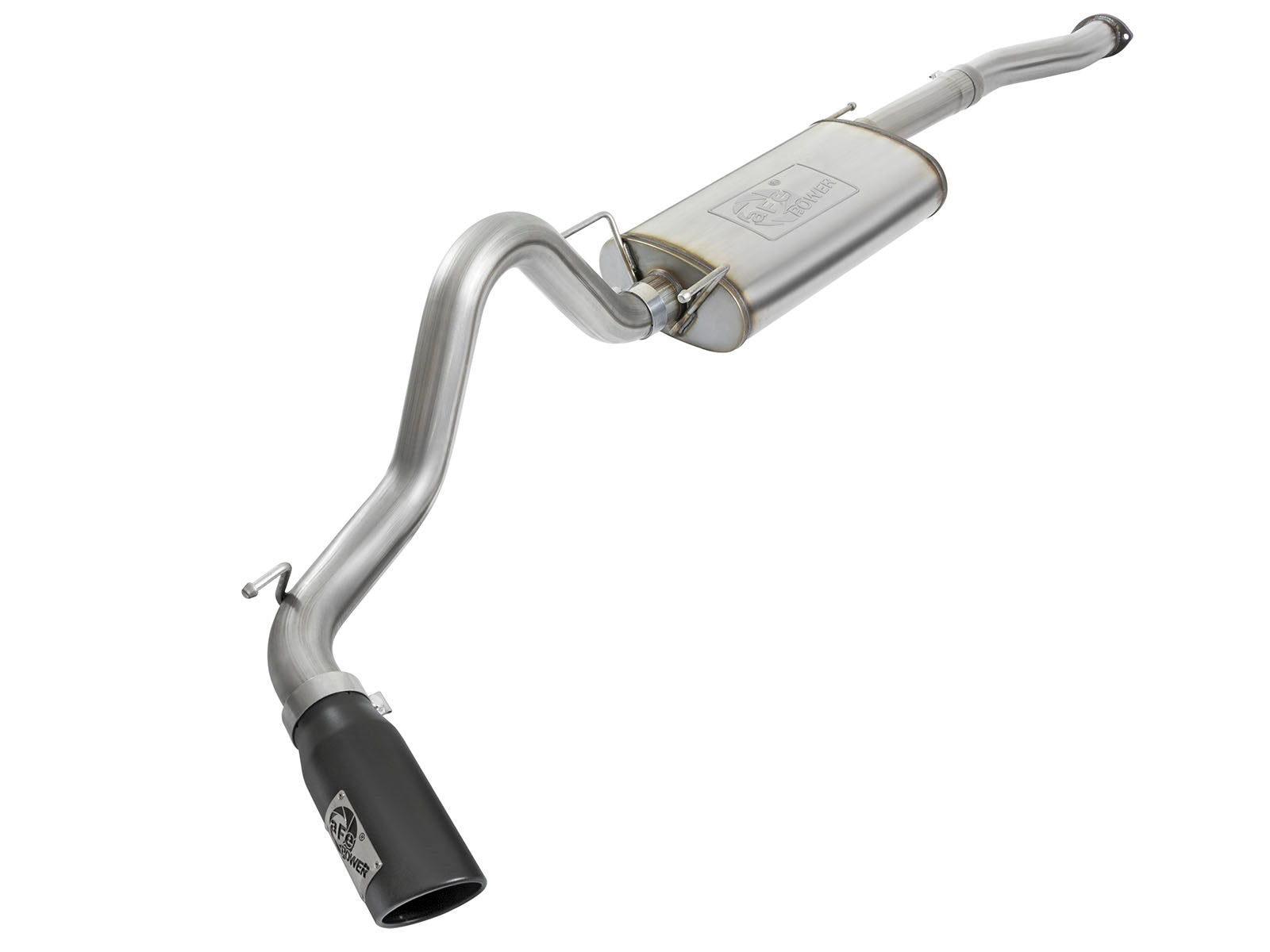~(53 lbs. 49X23X13)~ MACH Force-Xp 3 IN 409 Stainless Steel Cat-Back Exhaust System w Black Tip Toyota Tacoma 16-20 V6-3.5L