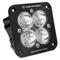 ~(5 lbs. 6X6X6)~ Flush Mount LED Light Pod Black Clear Lens Work/Scene Pattern Squadron Pro Baja Designs