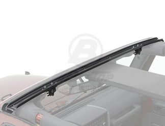 ~(6 lbs. 56X4X4)~ Windshield Channel; Header style; 1-pc Black Jeep 07-17 Wrangler 2-Dr/4-Dr; No-drill 1-piece design