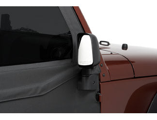 ~(5 lbs. 14X11X10)~ HighRock 4x4 Mirror Replacement Set Black Jeep 88-06 Wrangler; ABS composite; Factory design of 03-06 TJ (solid arm)