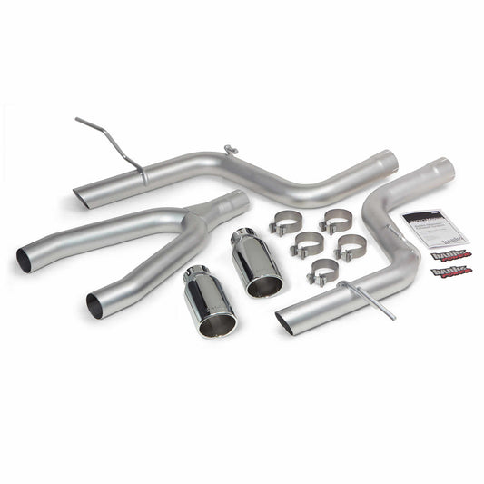 ~(49 lbs. 43X24X11)~ Monster Exhaust System S/S-Chrome Tips - 2014-2015 Jeep Grand Cherokee 3.0L Dsl