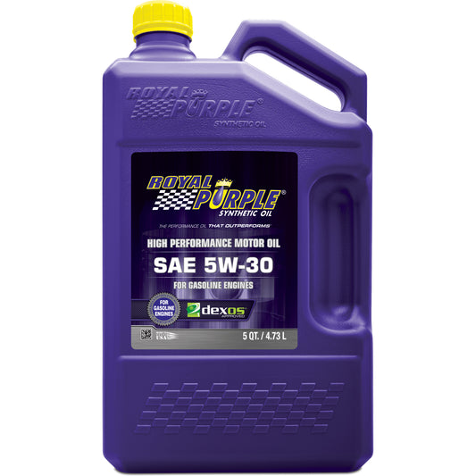 ~(10 lbs. 12X7X4)~ Royal Purple API-Licensed SAE 5W-30 High Performance Synthetic Motor Oil - 5 Quart Bottle
