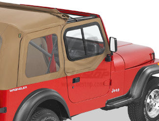 ~(34 lbs. 43X30X6)~ Upper Door Sliders Spice Jeep 88-95 Wrangler; Single sliding window; Fit Supertop Sunrider or Halftop