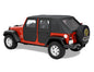 ~(34 lbs. 40X30X4)~ 2-piece full Fabric Doors; Front Black Diamond Jeep 07-17 Wrangler; Front Doors; Fit factory soft top AND all Bestop soft tops w/factory door surrounds AND door strikers
