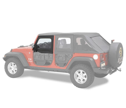 ~(21 lbs. 38X30X3)~ Jeep 07-17 Wrangler 2-Dr/4-Dr; Front doors only HighRock 4x4 Element Doors Upper Fabric Half-doors; FRONT doors