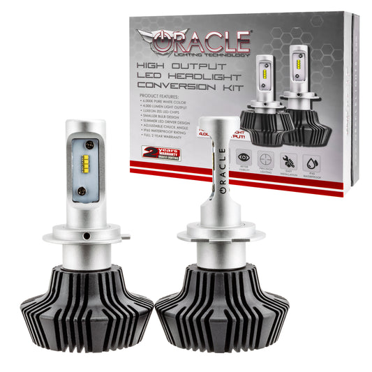 ~(1 lbs. 10X10X5)~ ORACLE H7 4000 Lumen LED Headlight Bulbs (Pair)