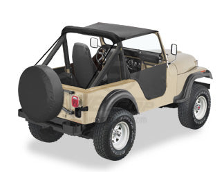 ~(4 lbs. 12X11X4)~ Bikini Top Traditional Black Crush Jeep 76-83 CJ5; Requires 51209-01 channel