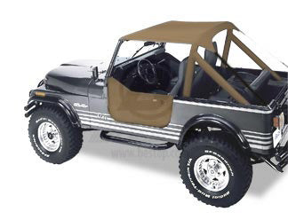 ~(4 lbs. 12X11X4)~ Bikini Top  Traditional Tan Jeep 76-91 CJ7/CJ8 AND Wrangler; Requires 51209-01 channel