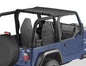 ~(5 lbs. 51X5X5)~ Header Bikini Top Targa-style Black Denim Jeep 97-02 Wrangler; Targa (standard length); requires 51238-01 channel