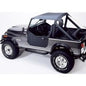 ~(4.2 lbs. 12X11X4)~ Bikini Top Traditional Black Crush Toyota 64-84 Land Cruiser; Has straps that attach to rear footman loops (included); Requires 51209-01 channel