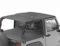 ~(6 lbs. 20X10X10)~ Header Bikini Top; Safari-style Black Diamond Jeep 10-17 Wrangler 2-Door; Safari (extended length); requires 51243-01 channel