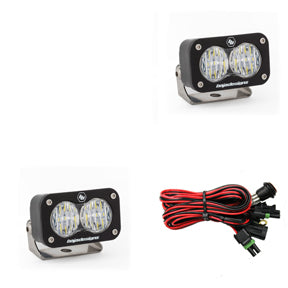 ~(4 lbs. 6X6X6)~ LED Work Light Clear Lens Wide Cornering Pattern Pair S2 Sport Baja Designs