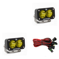 ~(4 lbs. 6X6X6)~ LED Work Light Amber Lens Work/Scene Pattern Pair S2 Sport Baja Designs