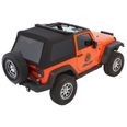 ~(63 lbs. 60X27X7)~ Trektop NX Glide Black Diamond Jeep 07-17 Wrangler 2-Door; includes convertible top folding frame