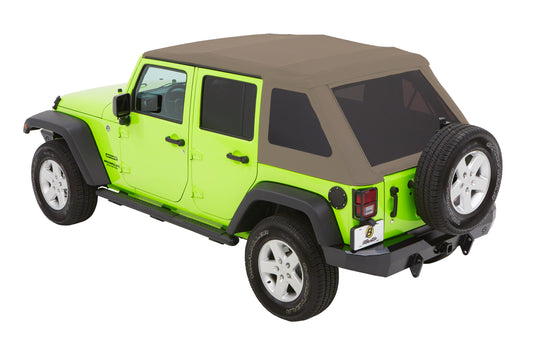Bestop Trektop NX Glide Soft Top with TFTted Side AND Rear WFTdows - Pebble Twill