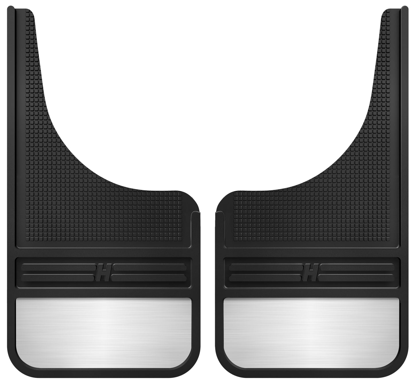 ~(5 lbs. 23X12X1)~ MudDog Mud FlapsRubber Front Mud Flaps - 12IN w/ WeightRubberBlack