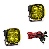 ~(5 lbs. 10X10X8)~ LED Light Pods Amber Lens Spot Pair Squadron Sport Baja Designs