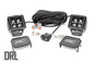 ~(8 lbs. 9X9X6)~ 2-inch Square Cree LED Lights - (Pair  Black Series w/ Cool White DRL)
