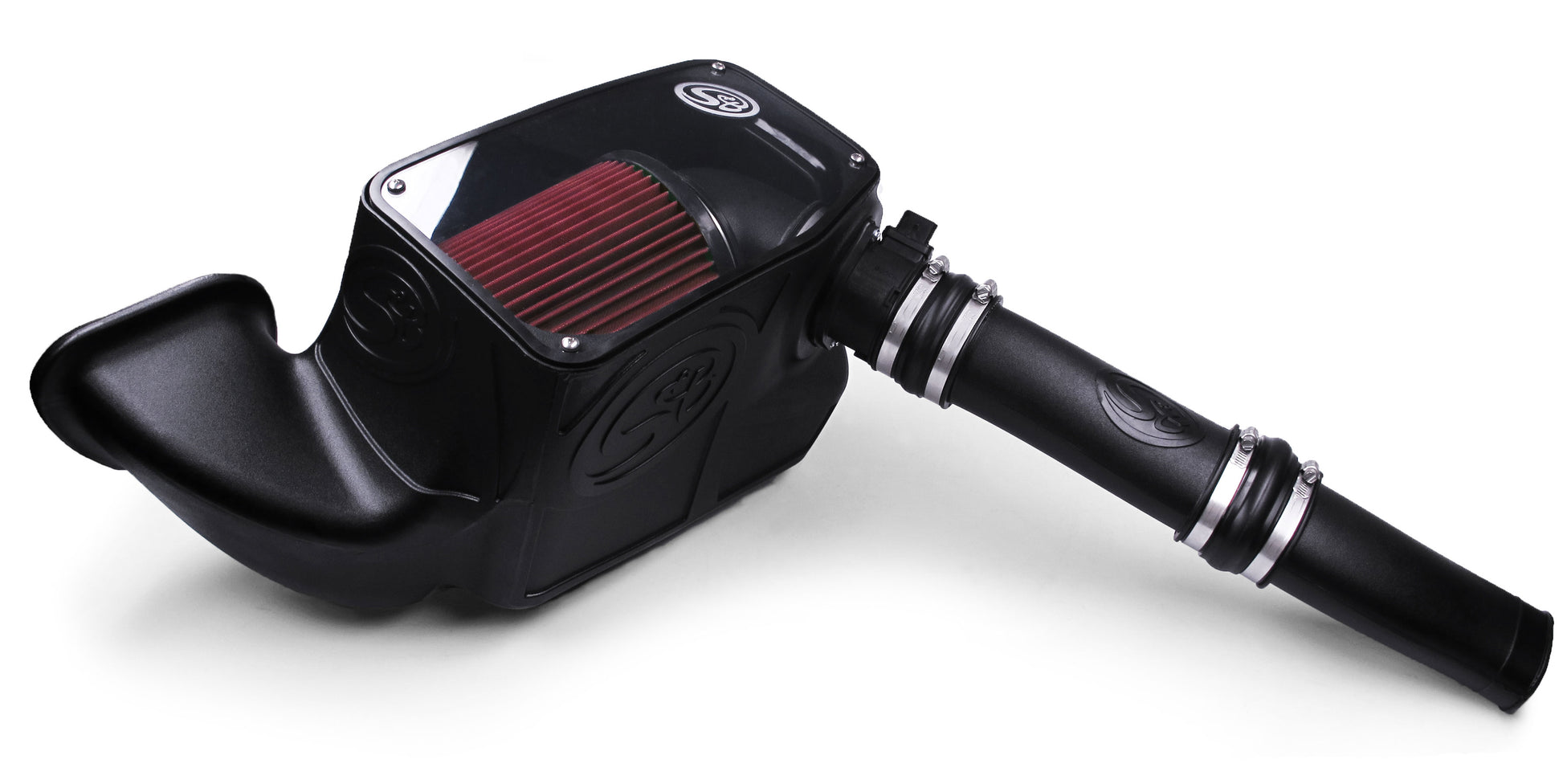 ~(15.4 lbs. 24X15X14)~ Cold Air Intake For 14-18 Dodge Ram 1500 3.0L EcoDiesel V6 Cotton Cleanable Red S B