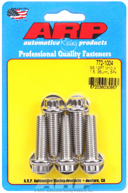 ~(1 lbs. 6X4X2)~ M10 x 1.50 x 35 12pt SS bolts