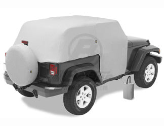 ~(10 lbs. 20X10X10)~ All-weather Trail Cover Charcoal/Gray Jeep 07-17 Wrangler 2-Door