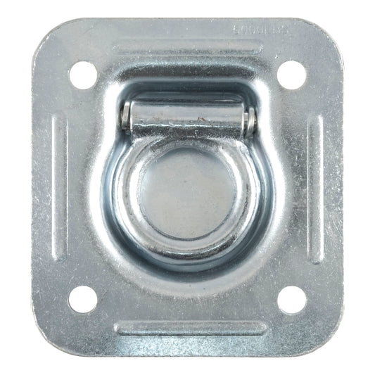 ~(1.1 lbs. 7X2X2)~ 1-1/2IN x 1-1/2IN Recessed Tie-Down Ring (5000 lbs. Clear Zinc)