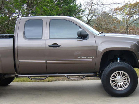 ~(58.4 lbs. 87X14X11)~ Step Systems Nerf Step Gloss Black Chevy-GMC 07-13 1500 07-10 2500   3500 Extended Cab All Beds Gas   Diesel SRW   DRW