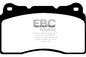 ~(4.8 lbs. 3X3X3)~ EBC REDSTUFF CERAMIC PADS Low dust EBC Redstuff is a superb pad for fast street use and targets high HP imports muscle cars and prestige European cars. EBC Redstuff ceramic pads reduce dust emitted by OEM pads by approx 80 percent. Reds