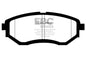 ~(4.6 lbs. 3X3X3)~ EBC REDSTUFF CERAMIC PADS Low dust EBC Redstuff is a superb pad for fast street use and targets high HP imports muscle cars and prestige European cars. EBC Redstuff ceramic pads reduce dust emitted by OEM pads by approx 80 percent. Reds