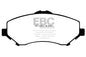 ~(4 lbs. 3X3X3)~ EBC YELLOWSTUFF PERFORMANCE PADS EBC Brakes Performance brake pads made for cars trucks and SUVs. Extreamly high friction coefficient and temperature range enhances braking substantially over OEM pads. Spirited street pads that are also t