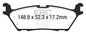 ~(5 lbs. 6X4X4)~ EBC GREENSTUFF 6000 TRUCK PADS Upgrade your stopping power with a simple pad change using EBC High Friction 6000 series Greenstuff brake pads. The new EBC 6000 series boasts GG rated friction for better stopping with fully shimmed edge ch