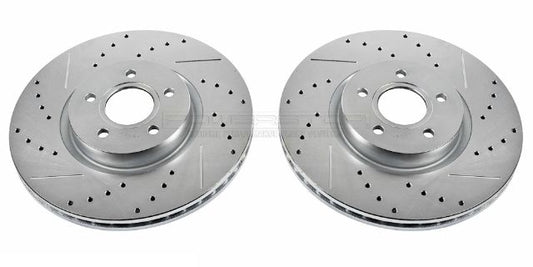 ~(43 lbs. 13X13X5)~ DRILLEDSLOTTED ROTOR PAIR