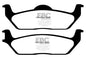 ~(5 lbs. 6X4X4)~ EXTRA DUTY PERFORMANCE TRUCK AND JEEP PADS EBC Brakes high performance Truck Jeep and SUV pad features new ECO friendly technology to develop a brake pad that has unusually high friction levels yet still has good manners for street use wi