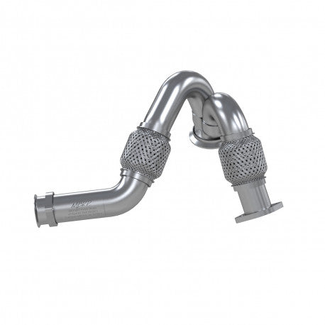 ~(6.8 lbs. 22X14X8)~ 2003-2007 Ford 6.0L Powerstroke Aluminized Steel Pipe Turbo Dual Carb EO # D-763-3