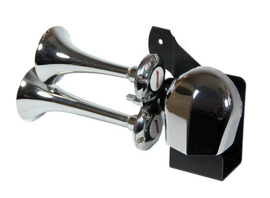 ~(9 lbs. 14X8X8)~ Bolt on direct drive air horn kit for Harley Davidson motorcycles (1978-up)
