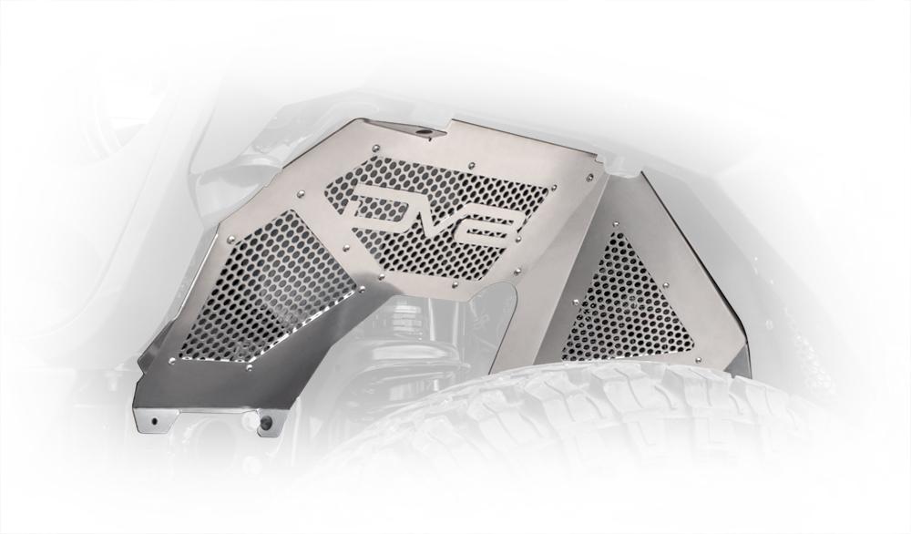 ~(20 lbs. 24X12X10)~ Jeep JL Inner Fenders (Front Black) 18-Present Wrangler JL DV8 Offroad