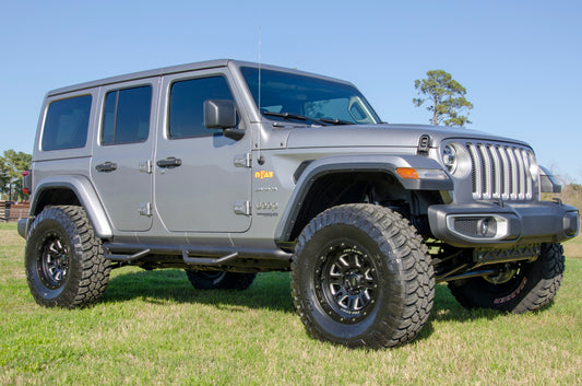 ~(51 lbs. 78X14X11)~ Step Systems Nerf Step Textured Black Jeep 18-21 Wrangler JL 4 Door SUV Gas SRW