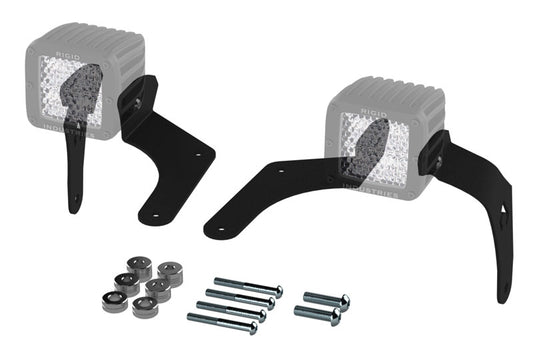 Artec 2018-2023 Jeep JL JT Sahara Sport Rubicon JLU Eco Diesel     JL A-pillar Single LED Cube Light Mount JL5605