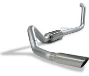 (82 lbs. 52X21X13)~ 1994-02 Dodge Cummins 5.9L  Turbo Back Single  Aluminized Kit  All Cab AND Bed Length  4 In. Muffler Delete. Includes muffler replacement pipe  HX40 Downpipe