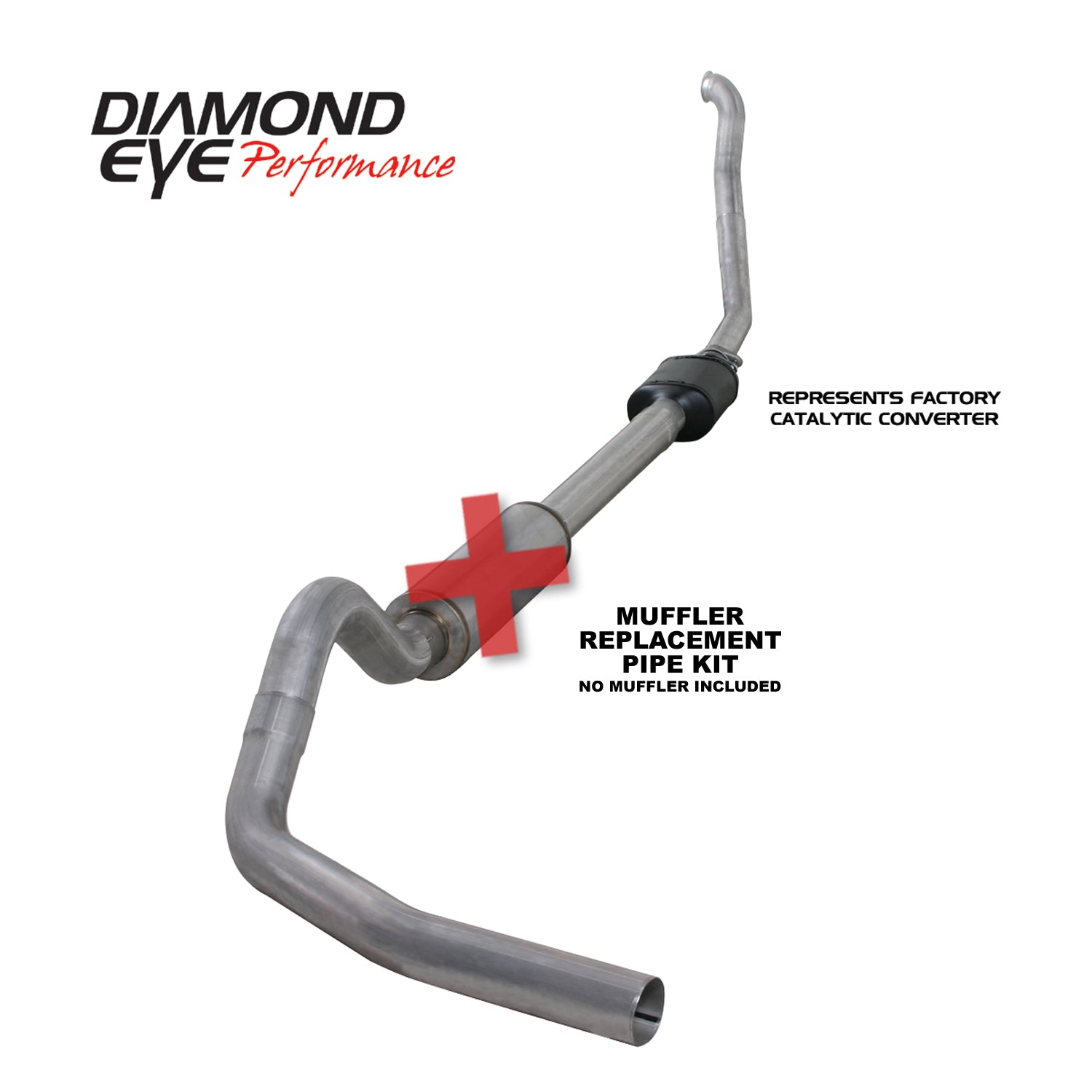 ~(76 lbs. 52X21X13)~ Exhaust System Kit 1994-1997.5 FORD 7.3L POWERSTROKE F250/F350 (ALL CAB AND BED LENGTHS) 4in. ALUMI