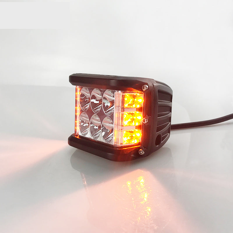 ***Discontinued***~(5 lbs. 12X4X4)~ Dual Color Ditch Light Pod strobe Amber 48w