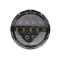 ~(5 lbs. 10X8X8)~ 7 Inch Headlight Jeep JK/CJ/TJ 75 Watt High/Low RGB Accent Quad-Lock/Interlock Black Reflector Tempest Series Quake LED