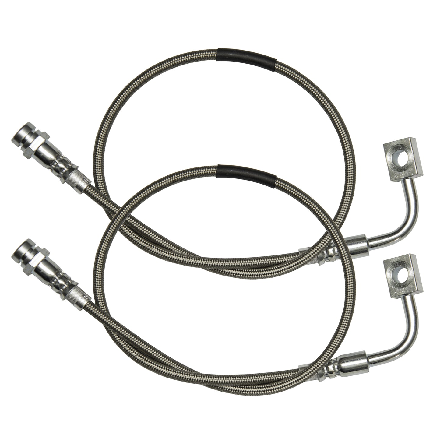~(2 lbs. 14X4X4)~ JK Long Travel Stainless Steel Brake Lines