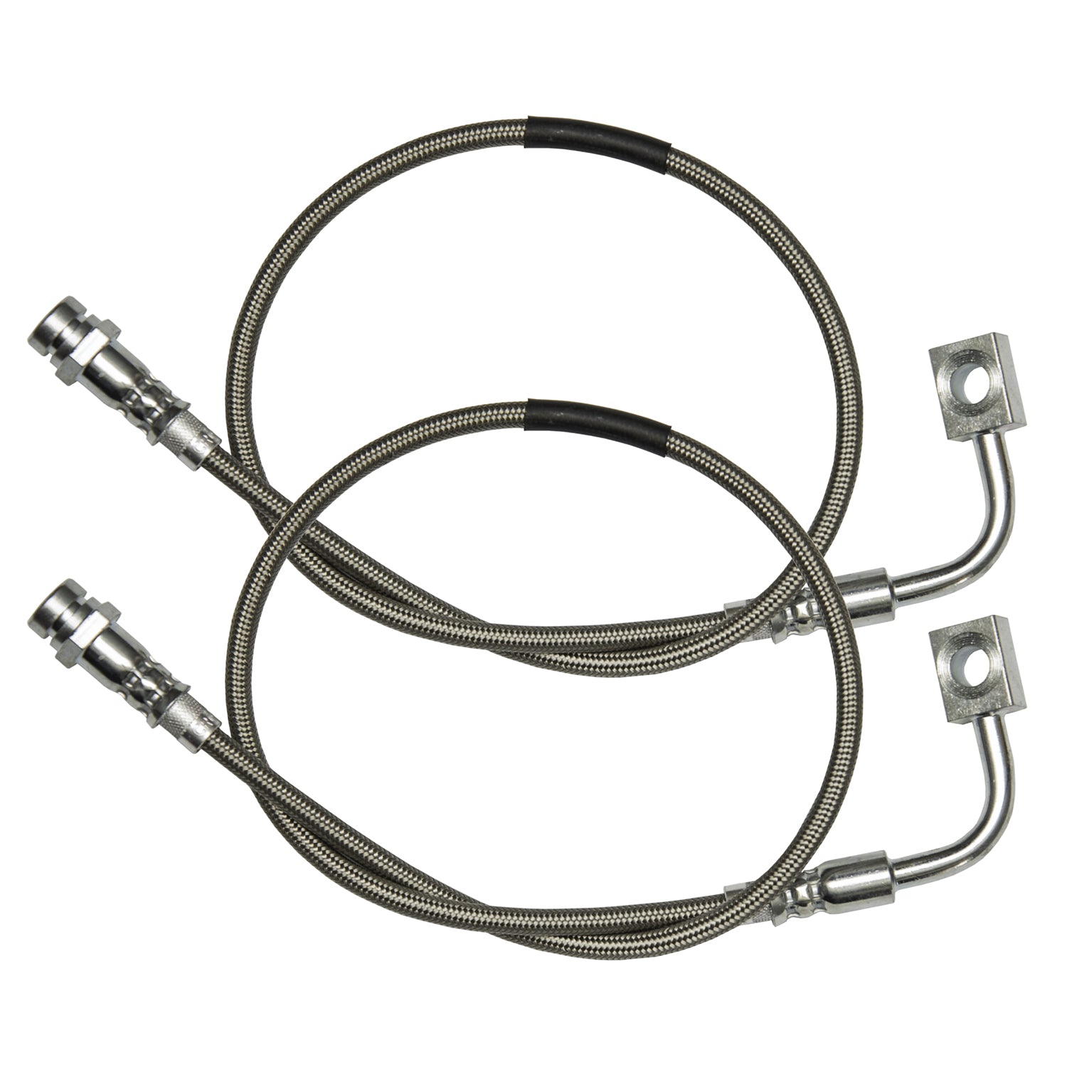~(2 lbs. 14X4X4)~ JK Long Travel Stainless Steel Brake Lines
